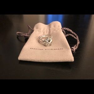 Cable Wrap Ring with Prasiolite and Diamonds